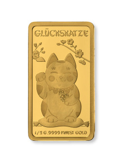 Goldbarren "Glückskatze"...