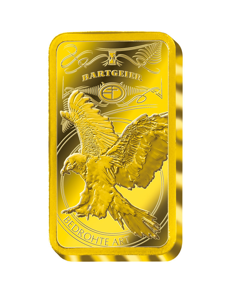 Goldbarren Bartgeier aus Gold