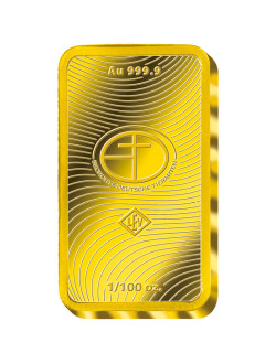 Rückseite des Goldbarrens
