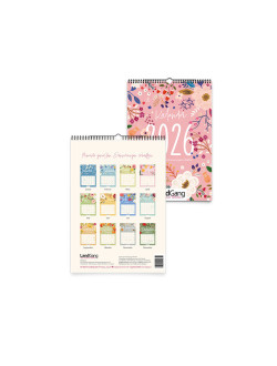 Landgang Kalender mit Blumenmuster 2026