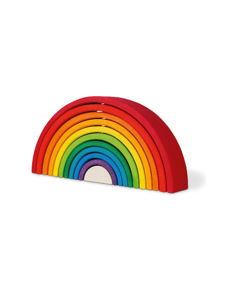 11 teiliges buntes Regenbogen Bausteine-Set von goki.